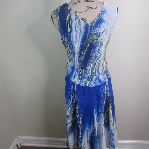 Chris McLaughlin Dress 4 Sleeveless Blue - Picture 10 of 13